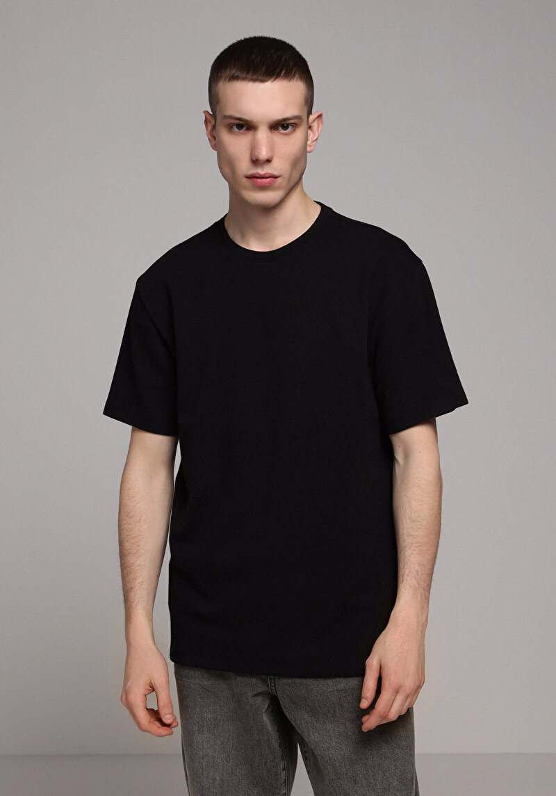 Imagine a Tricou Cu Maneca Scurta De Barbati Negru Comfort Fit Cl1074706