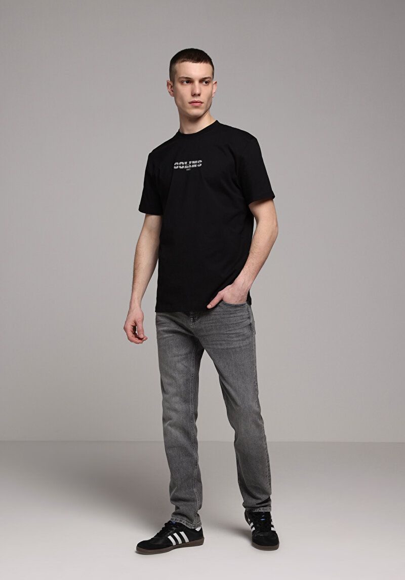 Imagine a Tricou Cu Maneca Scurta De Barbati Negru Regular Fit Cl1079724