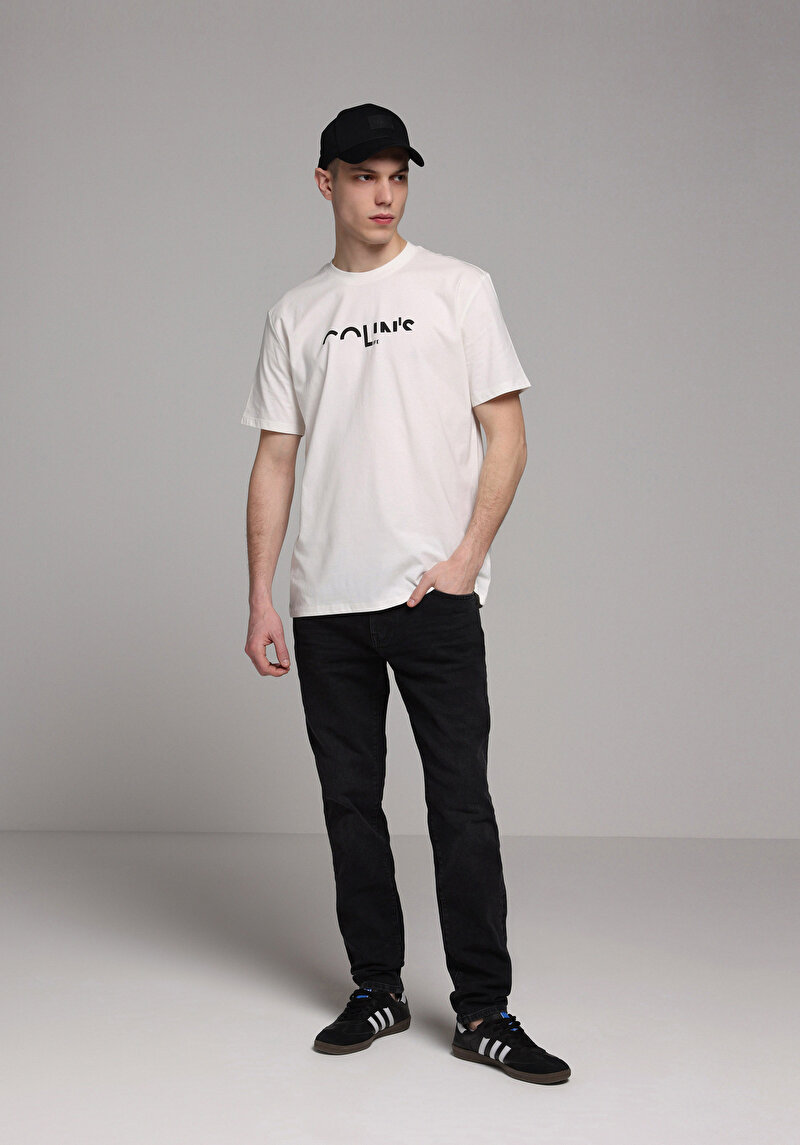 Afișați detalii pentru Tricou Cu Maneca Scurta De Barbati Alb Regular Fit  Cl1080055