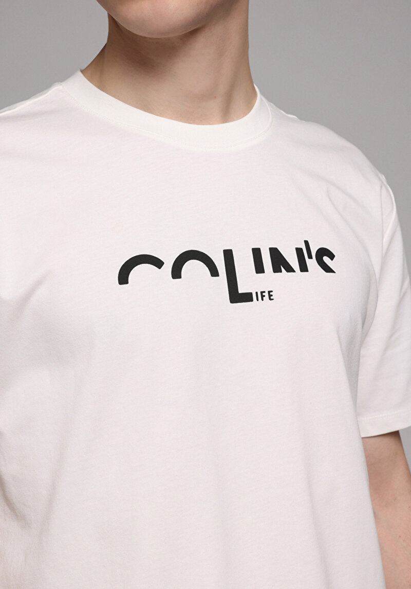 Afișați detalii pentru Tricou Cu Maneca Scurta De Barbati Alb Regular Fit  Cl1080055