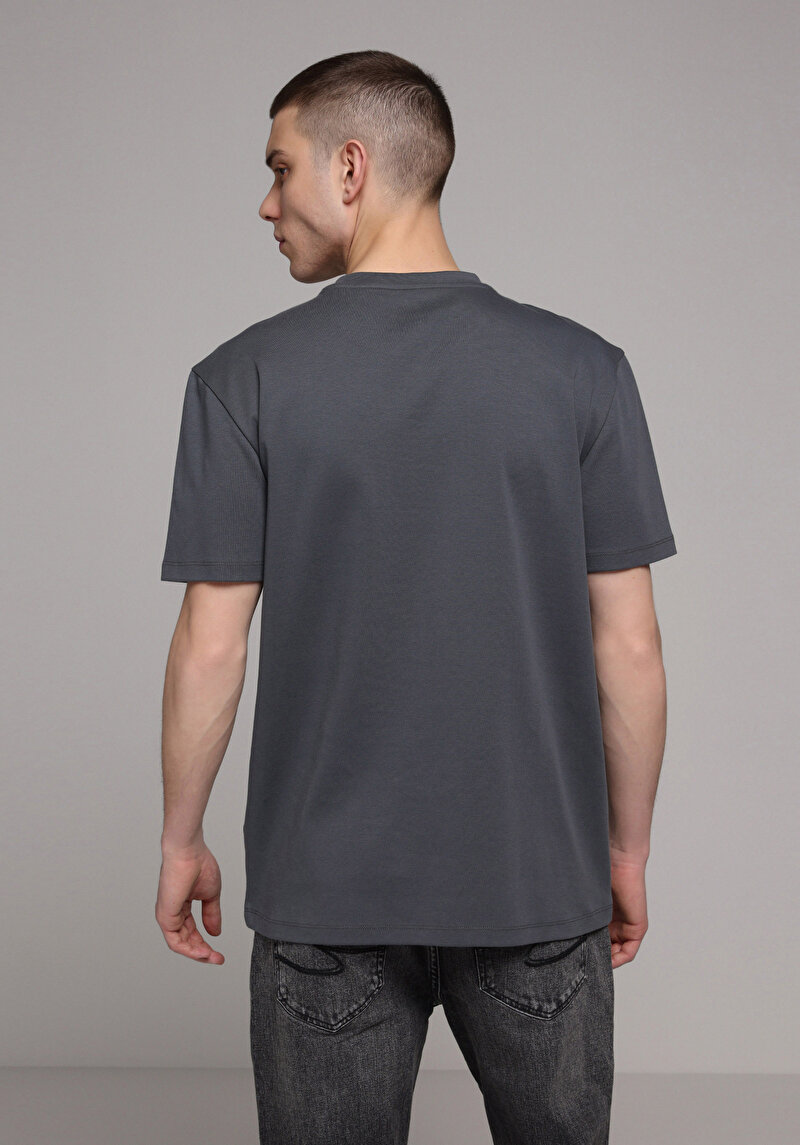 Imagine a Tricou Cu Maneca Scurta De Barbati Antracit Regular Fit Cl1080108