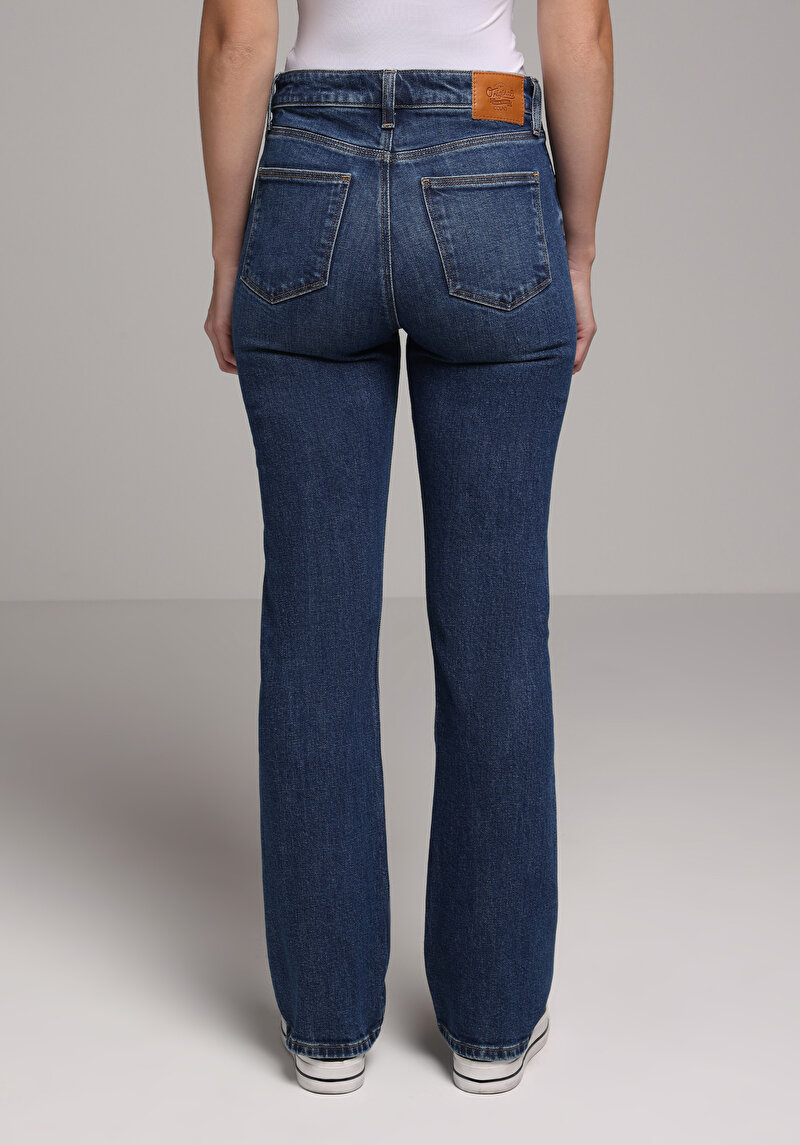 Imagine a Pantaloni De Dama Albastru Regular Fit 792 Mila Cl1078311