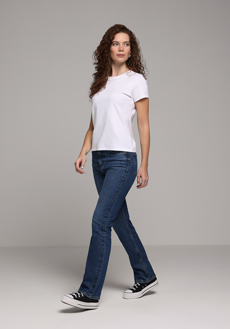 Imagine a Pantaloni De Dama Albastru Regular Fit 792 Mila Cl1078311