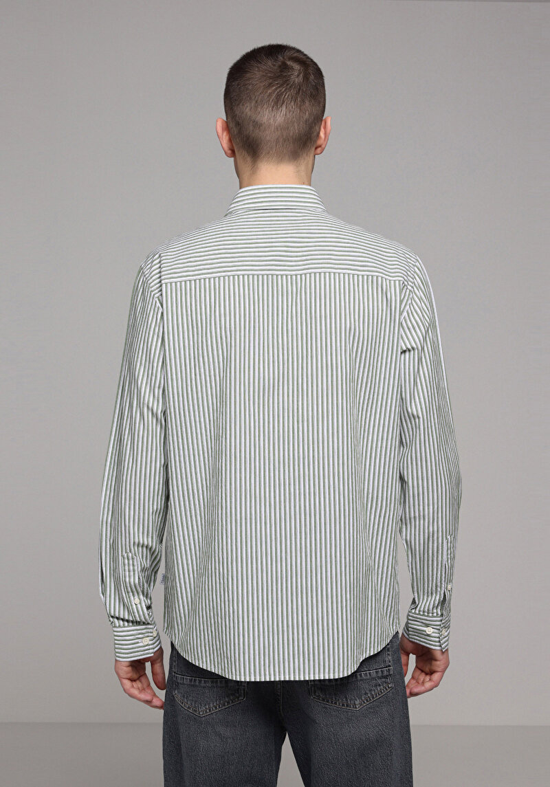 Afișați detalii pentru Camasa Cu Maneca Lunga De Barbati Verde Regular Fit  Cl1078078