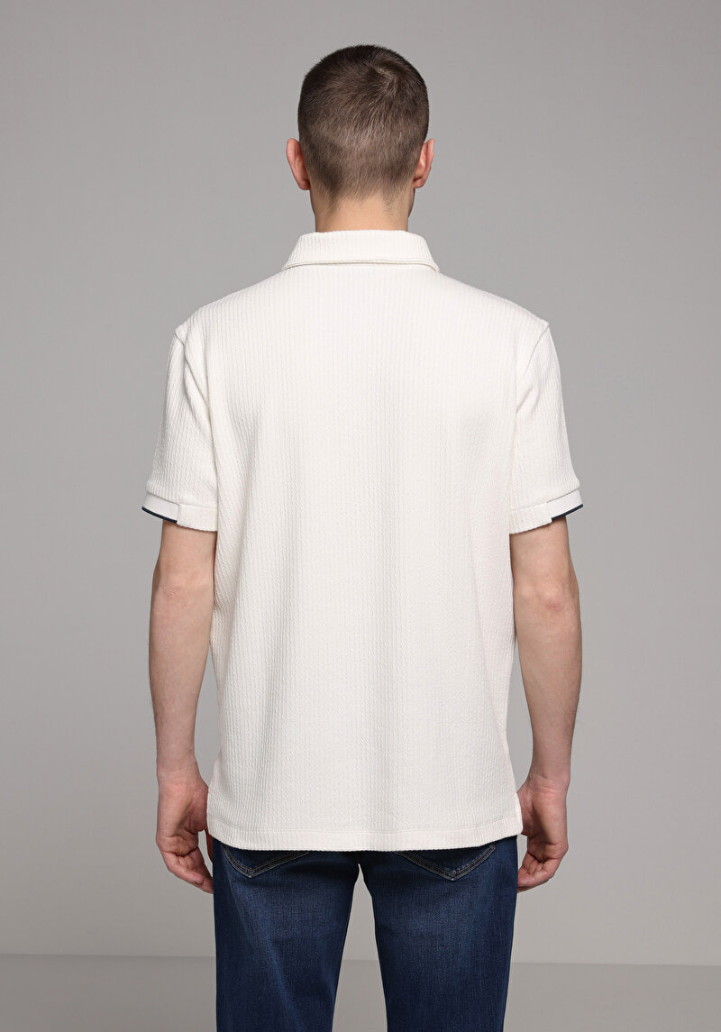 Imagine a Tricou Polo Cu Maneca Scurta De Barbati Alb Regular Fit  Cl1079903