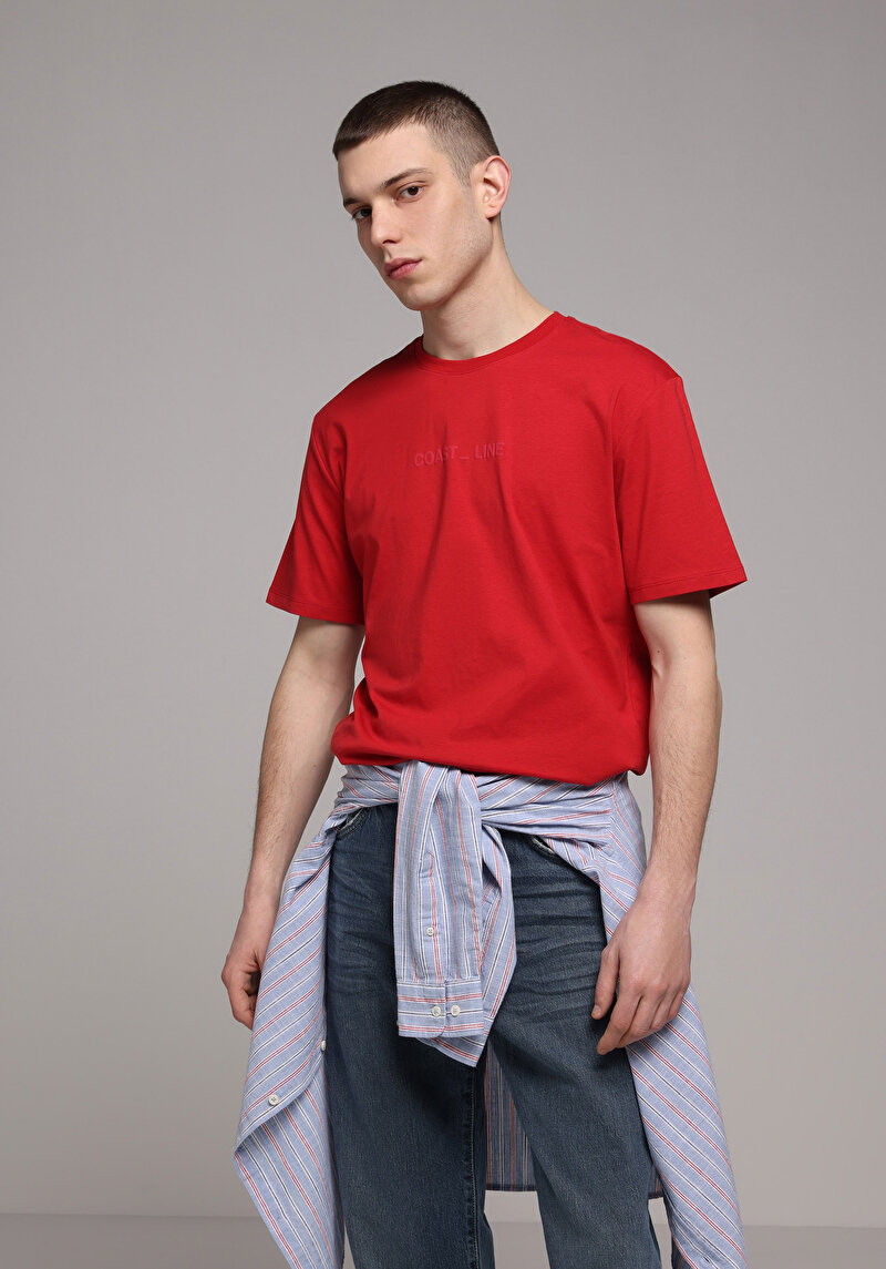 Imagine a Tricou Cu Maneca Scurta De Barbati Roşu Cl1059890