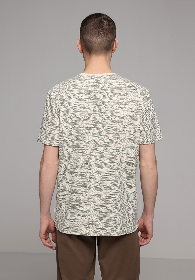 Afișați detalii pentru Tricou Cu Maneca Scurta De Barbati Bej Regular Fit  Cl1075248