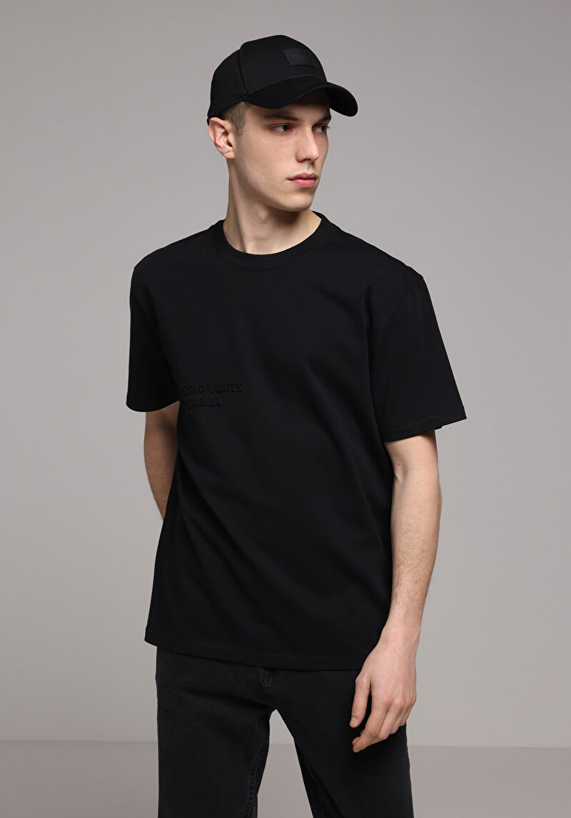 Imagine a Tricou Cu Maneca Scurta De Barbati Antracit Oversize Fit Cl1079291