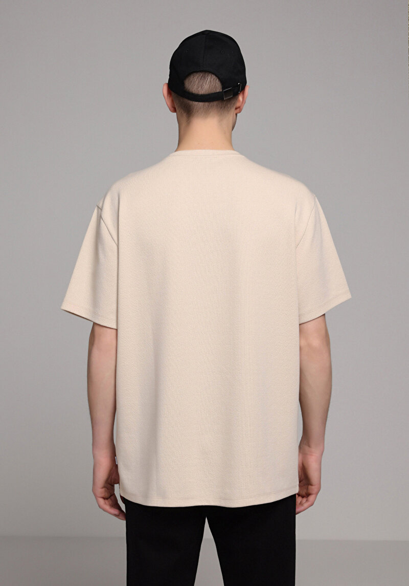 Afișați detalii pentru Tricou Cu Maneca Scurta De Barbati Bej Comfort Fit  Cl1074706