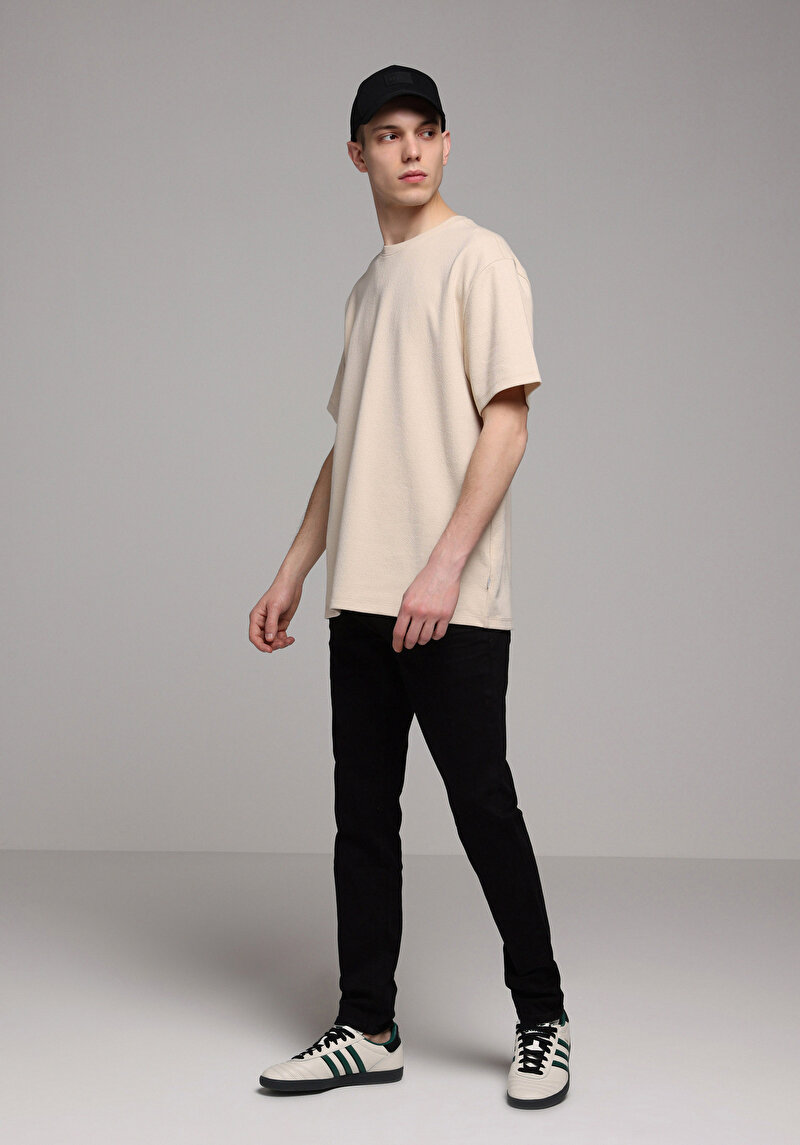 Imagine a Tricou Cu Maneca Scurta De Barbati Bej Comfort Fit Cl1074706