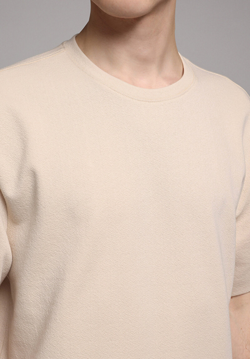 Imagine a Tricou Cu Maneca Scurta De Barbati Bej Comfort Fit Cl1074706