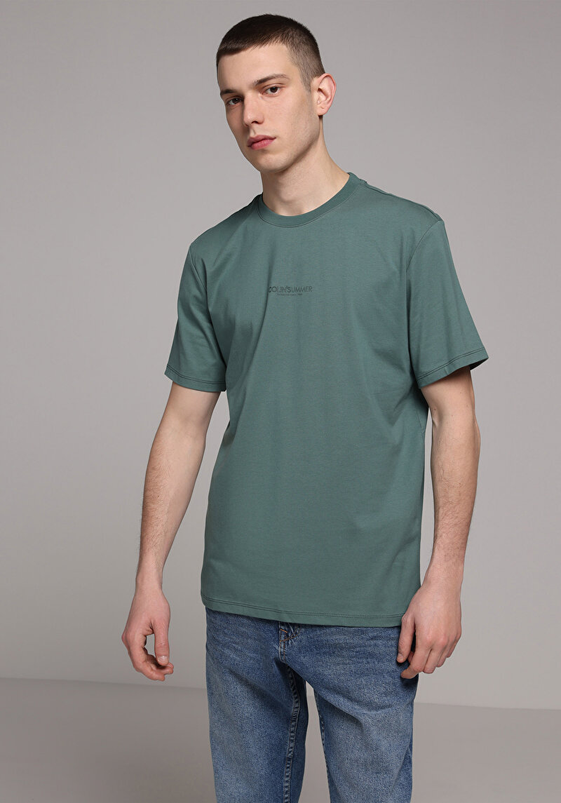 Imagine a Tricou Cu Maneca Scurta De Barbati Verde Regular Fit Cl1079749