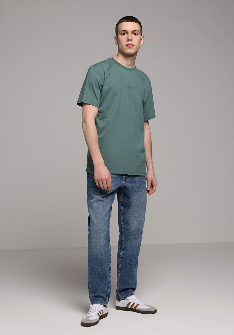 Afișați detalii pentru Tricou Cu Maneca Scurta De Barbati Verde Regular Fit  Cl1079749