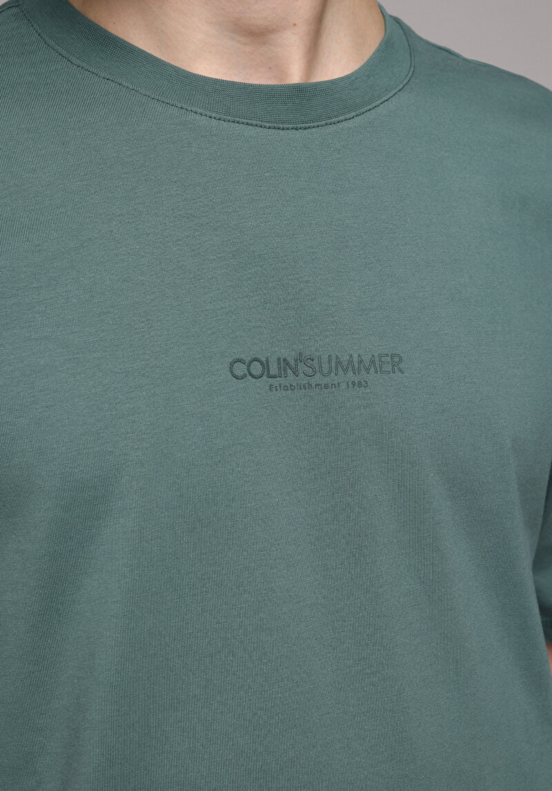 Imagine a Tricou Cu Maneca Scurta De Barbati Verde Regular Fit Cl1079749