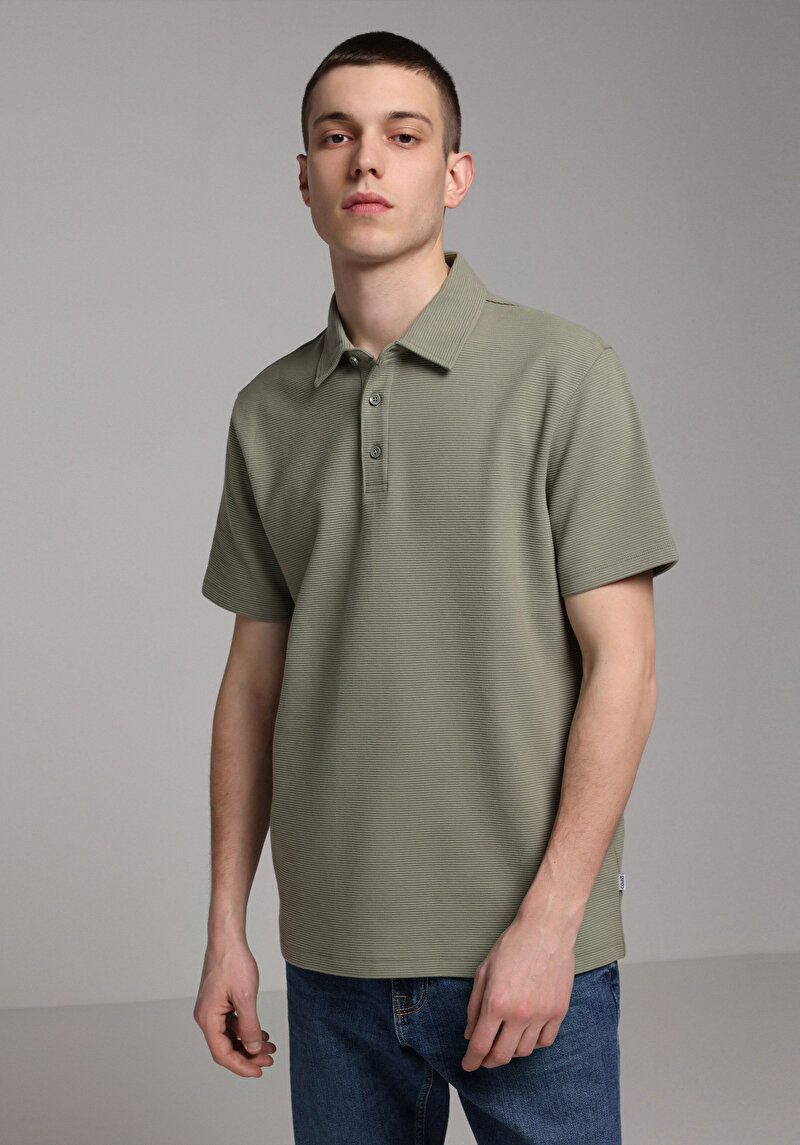 Imagine a Tricou Polo Cu Maneca Scurta De Barbati Verde Regular Fit  Cl1077763