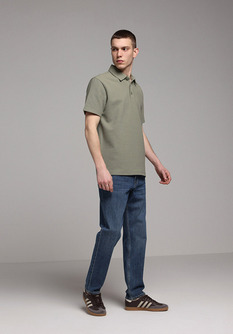 Imagine a Tricou Polo Cu Maneca Scurta De Barbati Verde Regular Fit  Cl1077763