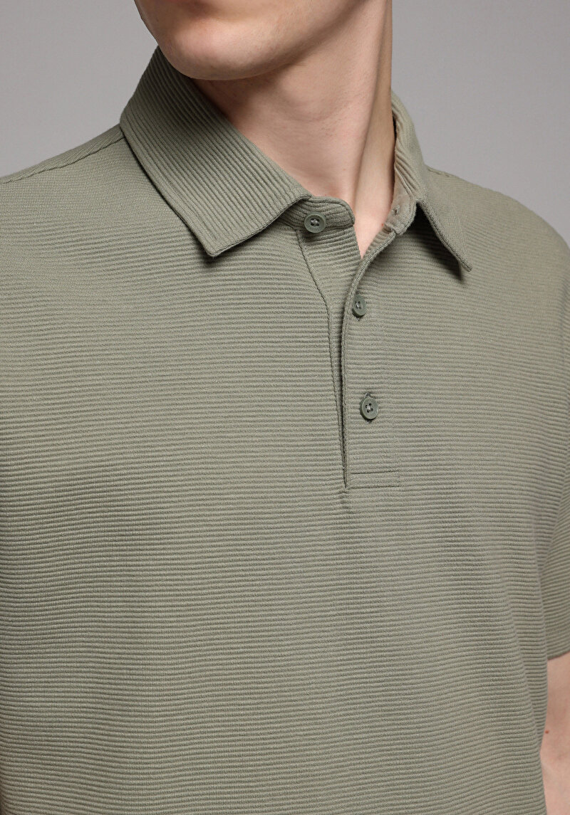 Imagine a Tricou Polo Cu Maneca Scurta De Barbati Verde Regular Fit Cl1077763