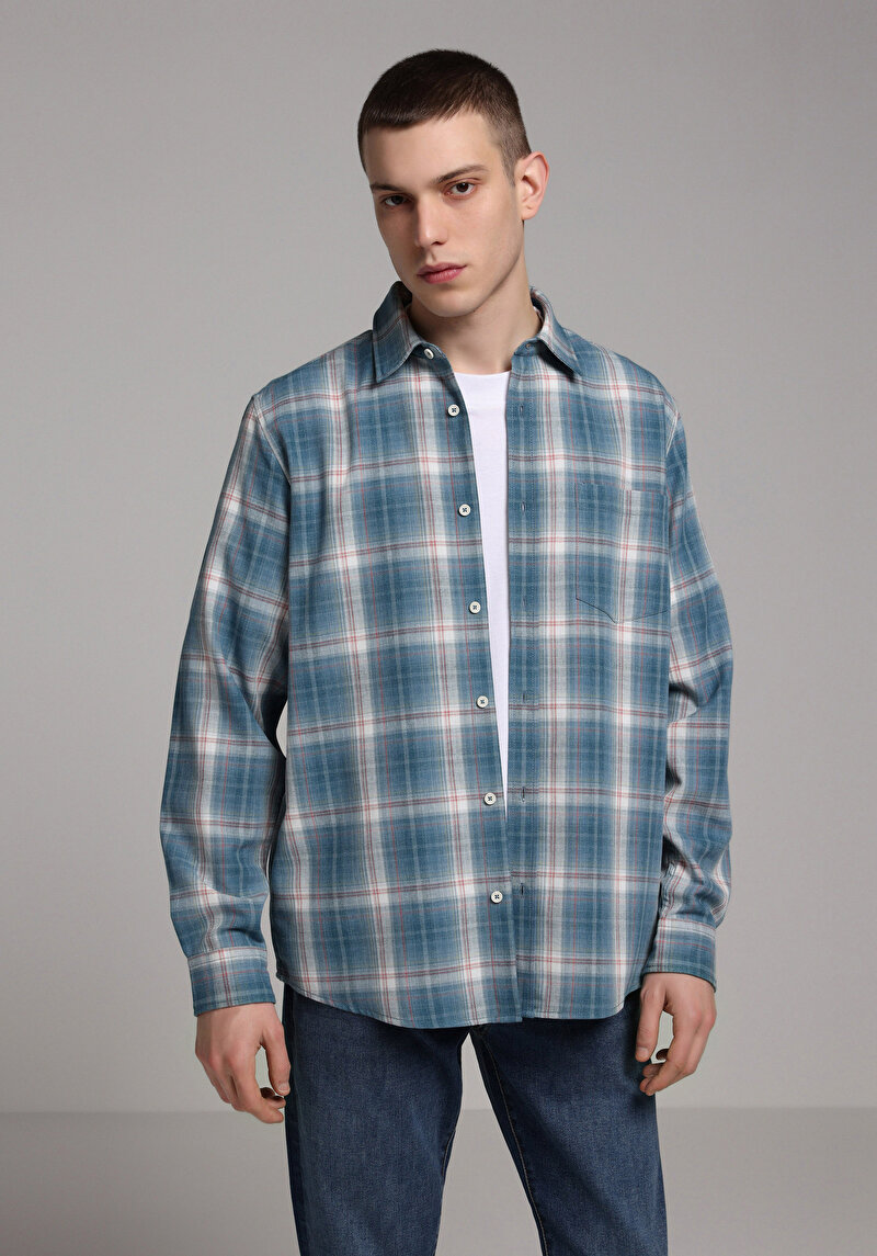 Imagine a Camasa Cu Maneca Lunga De Barbati Verde Regular Fit  Cl1077878