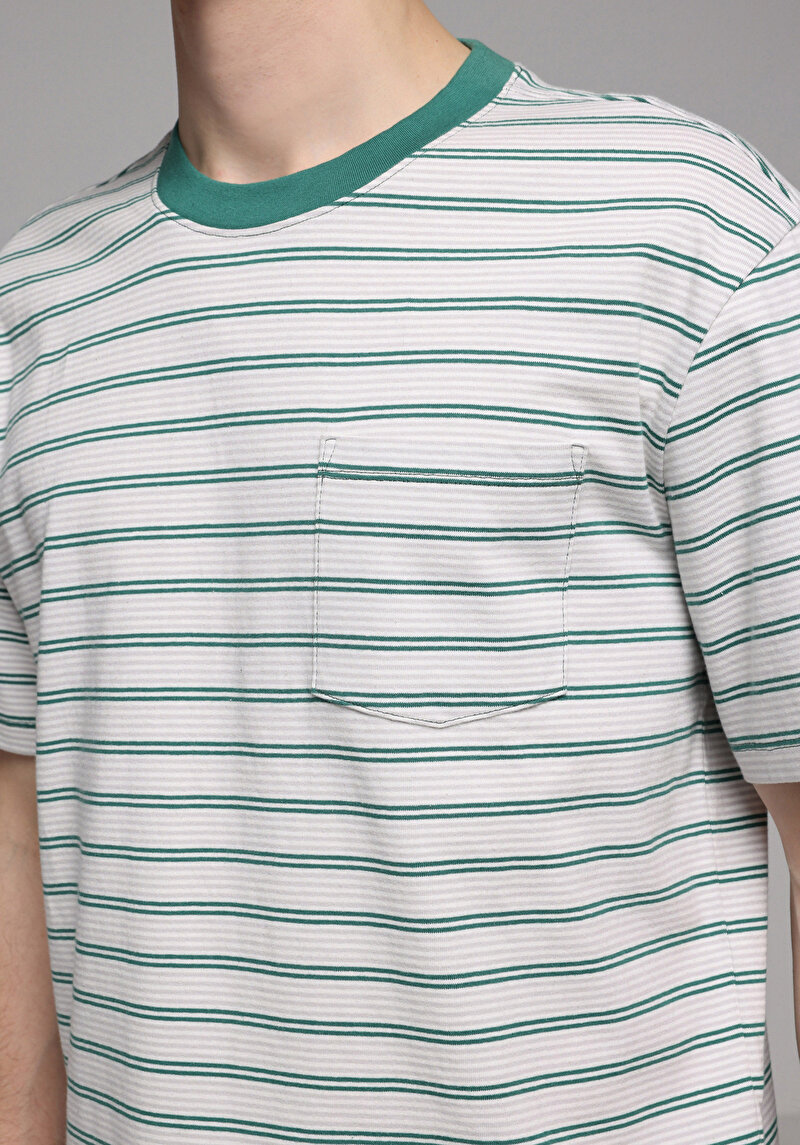 Imagine a Tricou Cu Maneca Scurta De Barbati Verde Comfort Fit  Cl1078663