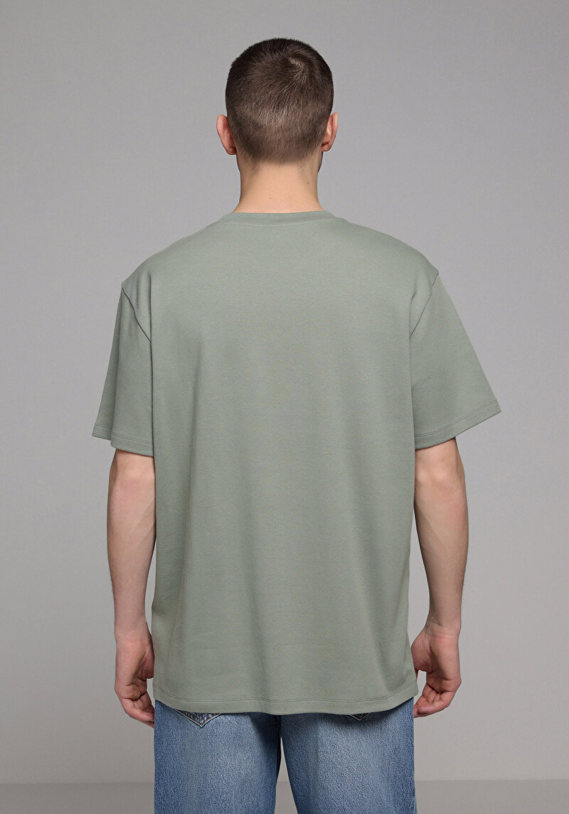 Afișați detalii pentru Tricou Cu Maneca Scurta De Barbati Verde Comfort Fit  Cl1079721