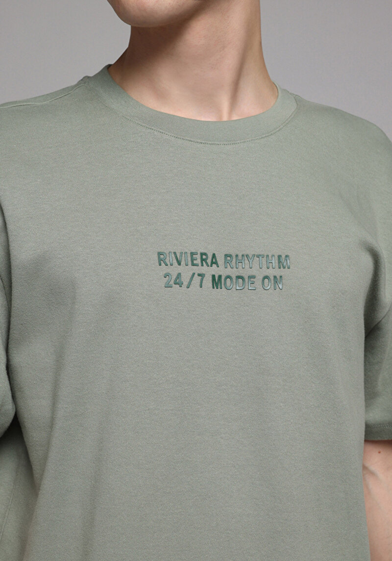 Imagine a Tricou Cu Maneca Scurta De Barbati Verde Comfort Fit Cl1079721