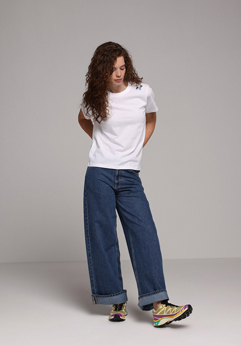 Afișați detalii pentru Tricou Cu Maneca Scurta De Dama Alb Regular Fit  Cl1078896