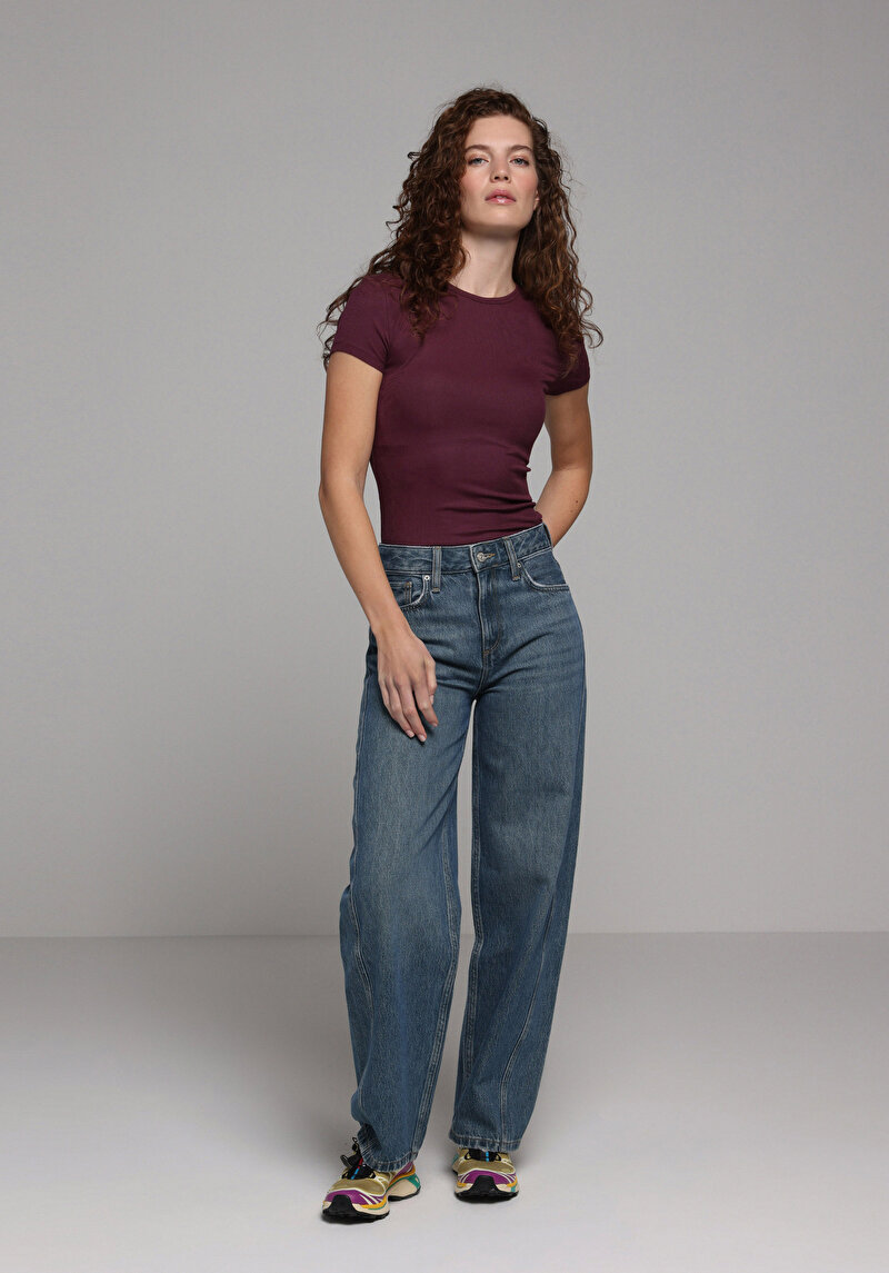 Afișați detalii pentru Tricou Cu Maneca Scurta De Dama Mov Slim Fit  Cl1068560