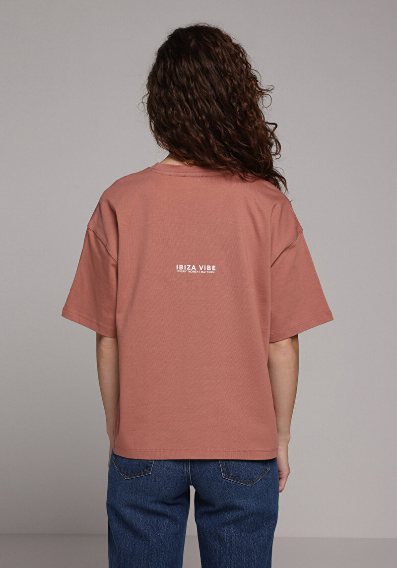 Afișați detalii pentru Tricou Cu Maneca Scurta De Dama Roz Relaxed Fit  Cl1078781