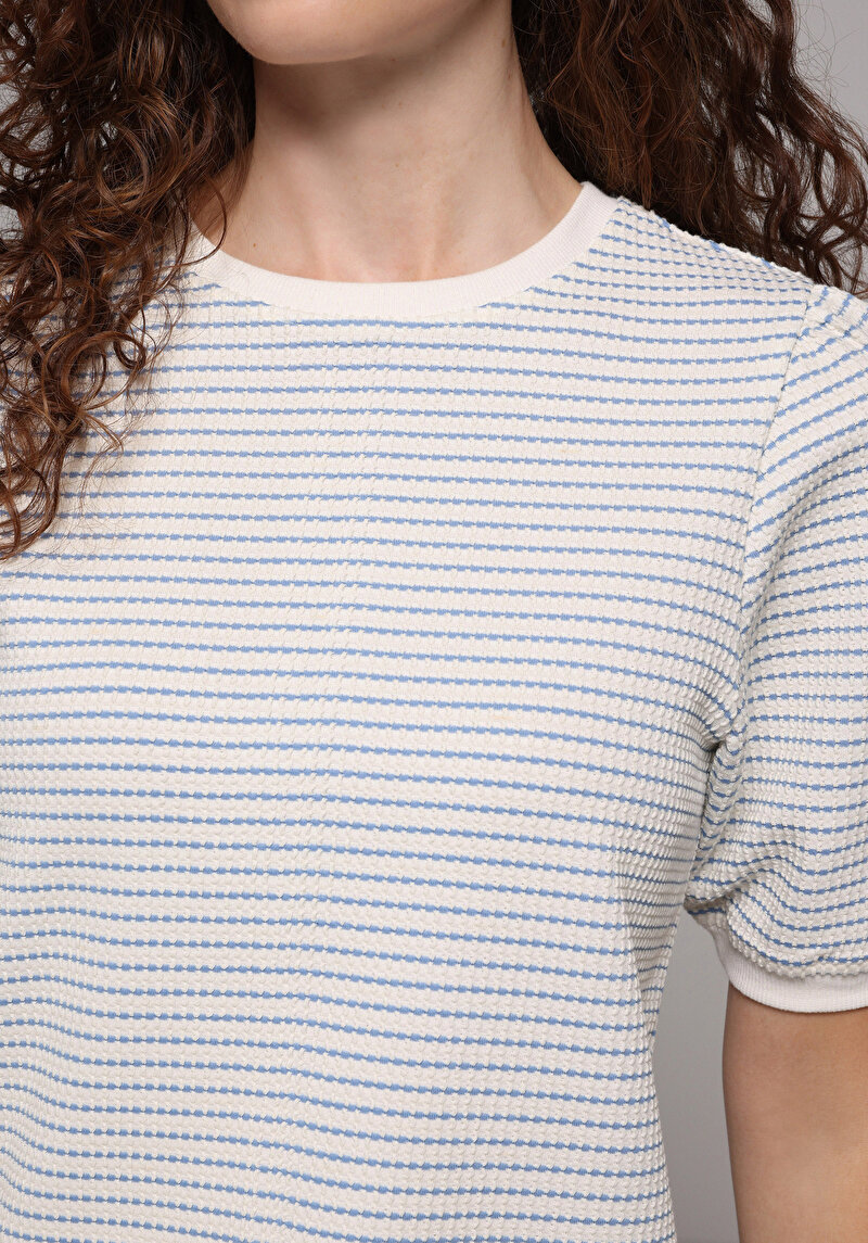 Afișați detalii pentru Tricou Cu Maneca Scurta De Dama Albastru Slim Fit  Cl1079145