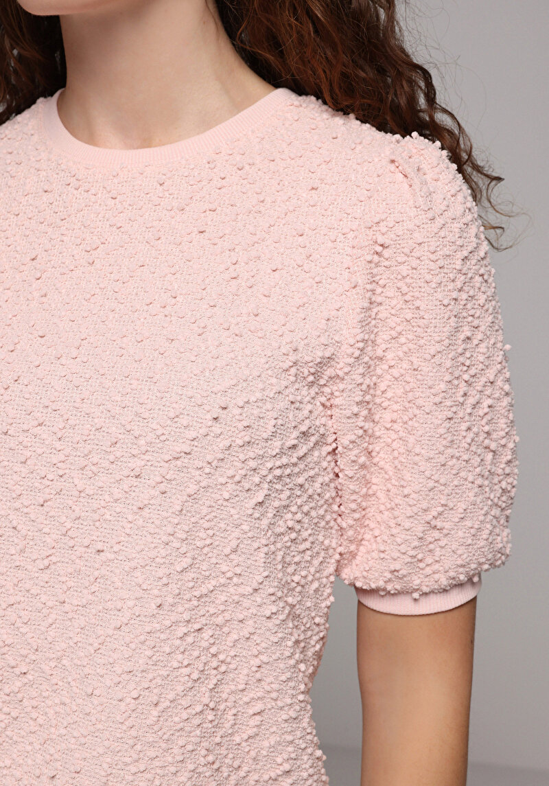 Imagine a Pulover Cu Mâneci Scurte De Dama Roz Regular Fit  Cl1079155