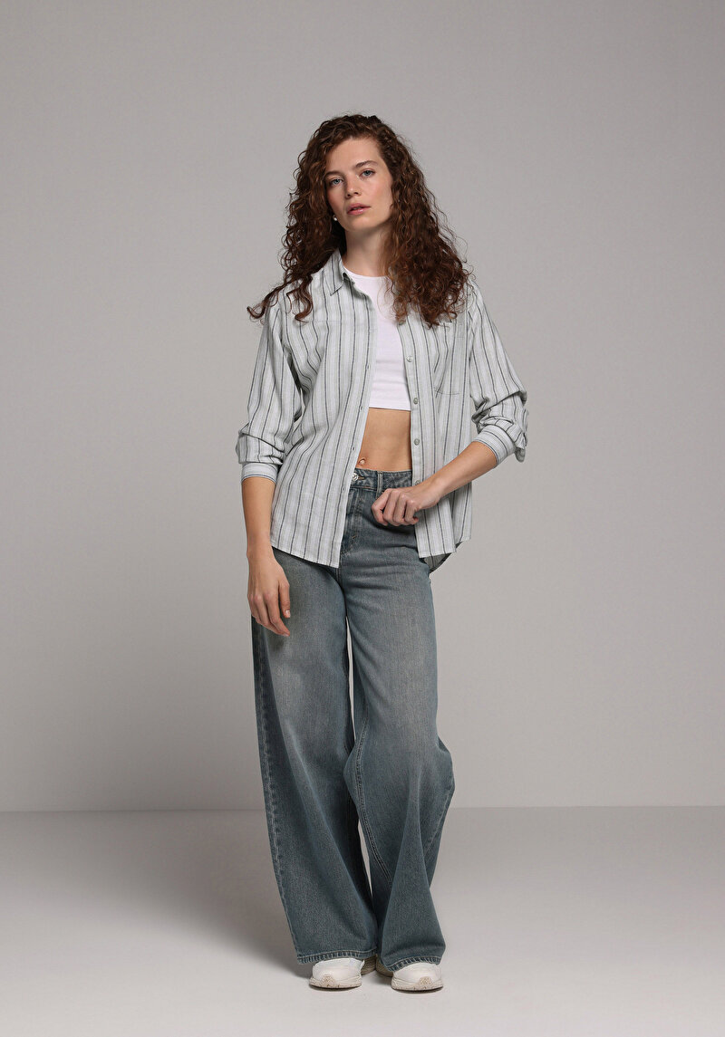 Imagine a Camasa Cu Maneca Lunga De Dama Verde Fashion Fit  Cl1079160