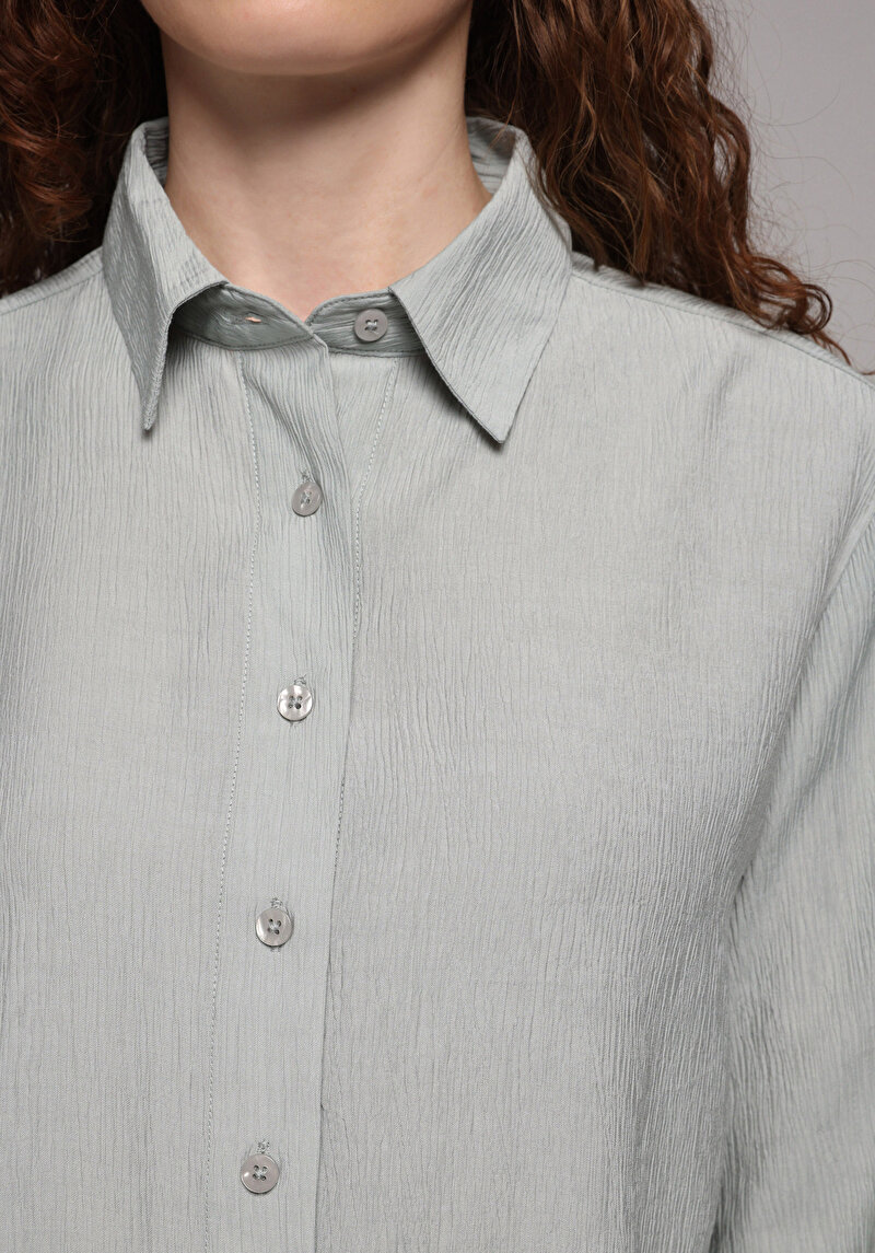 Afișați detalii pentru Camasa Cu Maneca Lunga De Dama Verde Regular Fit  Cl1079165