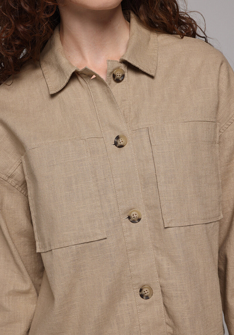 Afișați detalii pentru De Dama Bej Regular Fit  Cl1079395