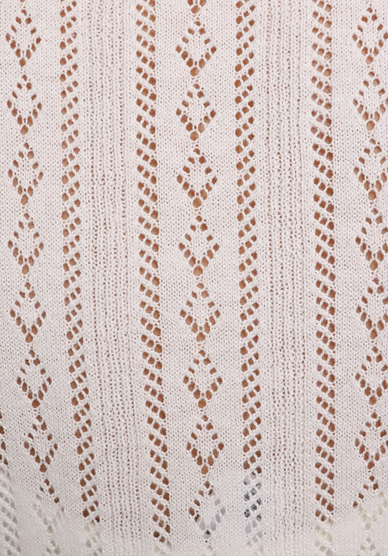 Afișați detalii pentru Pulover Cu Mâneci Scurte De Dama Ecru Slim Fit  Cl1077499