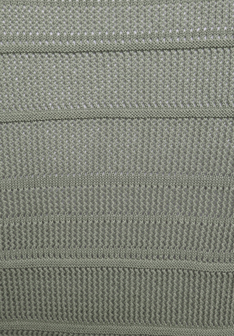 Imagine a Pulover Cu Mâneci Scurte De Dama Verde Slim Fit  Cl1078266