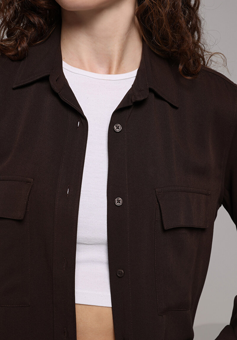 Afișați detalii pentru Camasa Cu Maneca Lunga De Dama Maro Regular Fit  Cl1078737