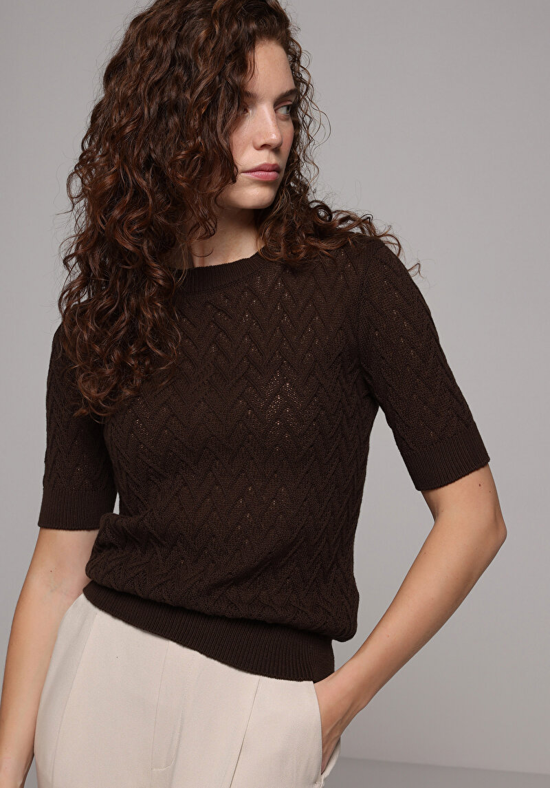 Imagine a Pulover Cu Mâneci Scurte De Dama Maro Slim Fit Cl1078748