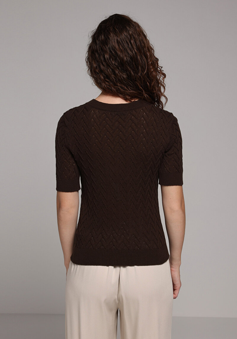 Imagine a Pulover Cu Mâneci Scurte De Dama Maro Slim Fit Cl1078748