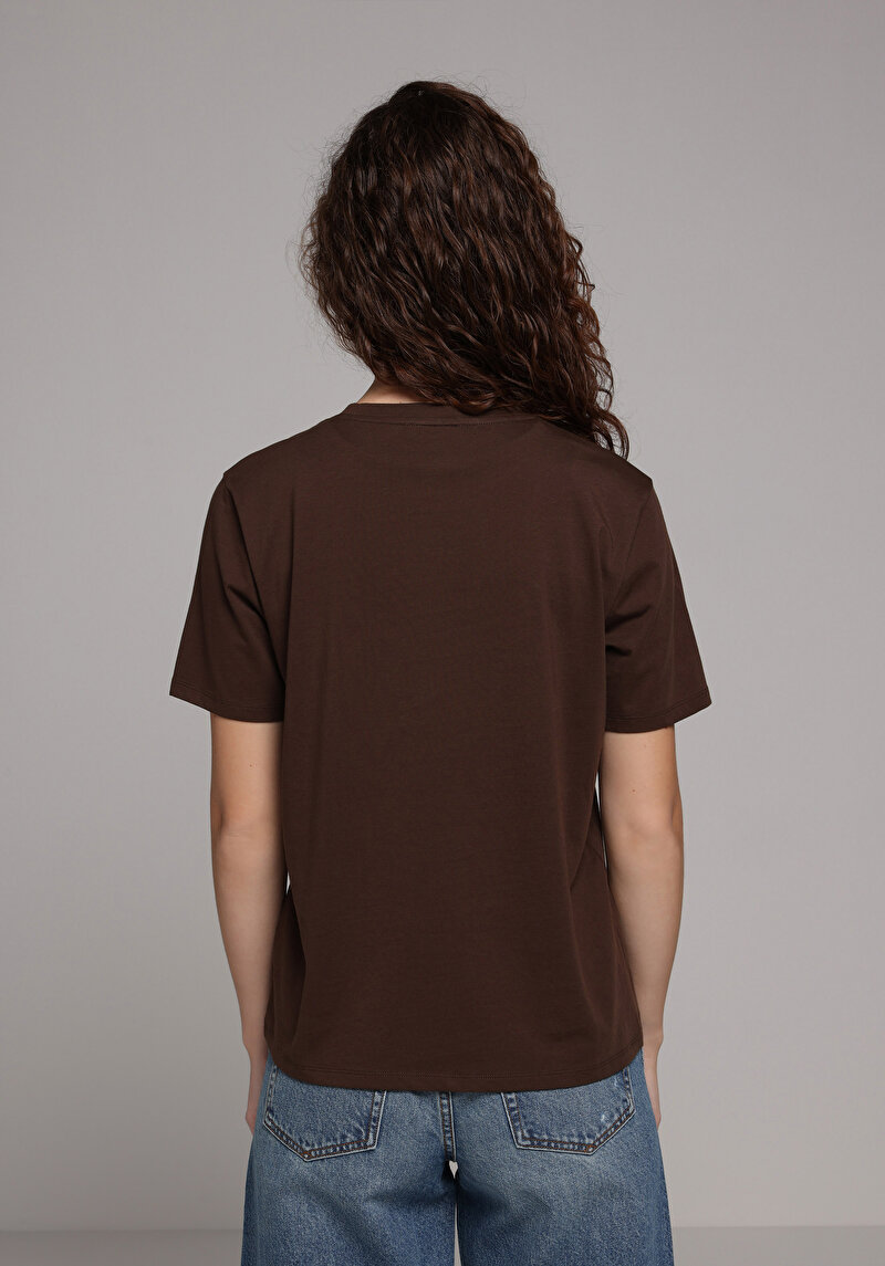 Afișați detalii pentru Tricou Cu Maneca Scurta De Dama Maro Regular Fit  Cl1078771