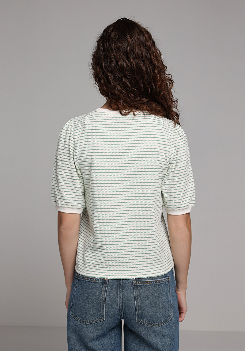 Afișați detalii pentru Tricou Cu Maneca Scurta De Dama Verde Slim Fit  Cl1079145