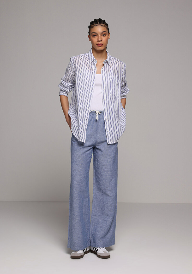 Imagine a Camasa Cu Maneca Lunga De Dama Albastru Regular Fit  Cl1079378