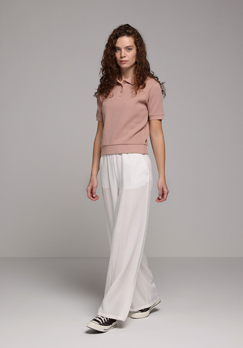 Imagine a Tricou Polo Cu Maneca Scurta De Dama Roz Regular Fit  Cl1080452