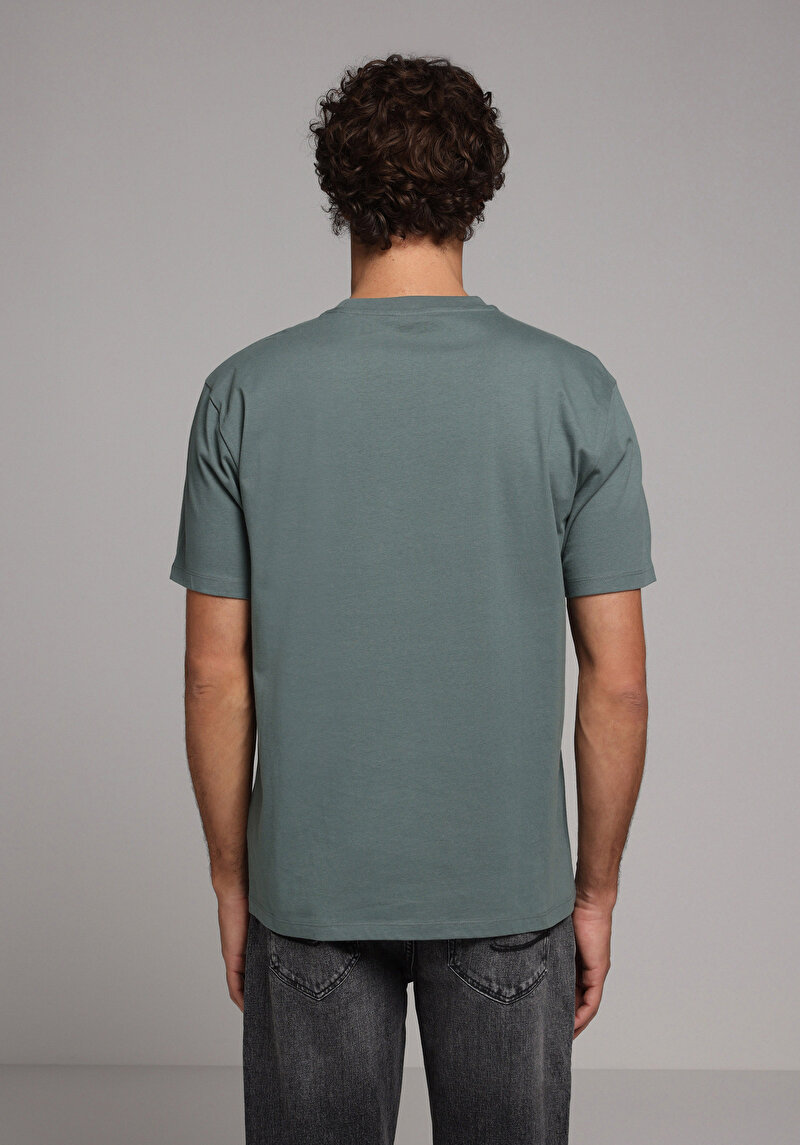 Imagine a Tricou Cu Maneca Scurta De Barbati Verde Comfort Fit Cl1073965