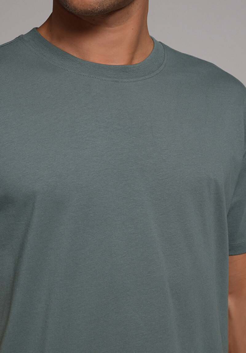 Afișați detalii pentru Tricou Cu Maneca Scurta De Barbati Verde Comfort Fit  Cl1073965