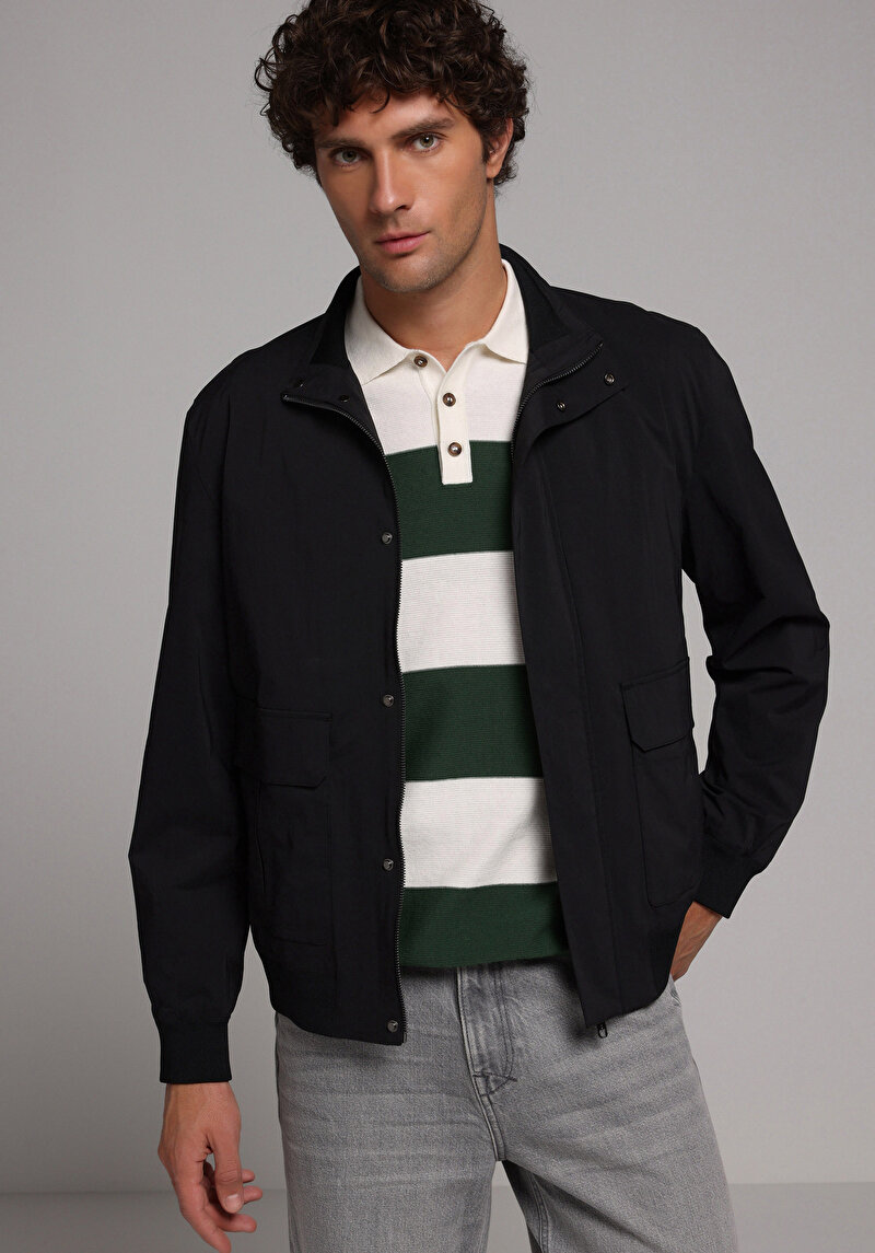 Imagine a Jacheta De Barbati Negru Regular Fit Cl1078868