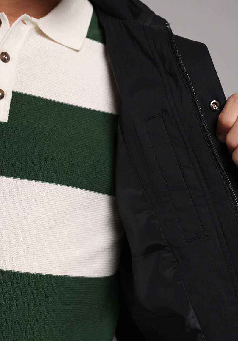 Afișați detalii pentru Jacheta De Barbati Negru Regular Fit  Cl1078868