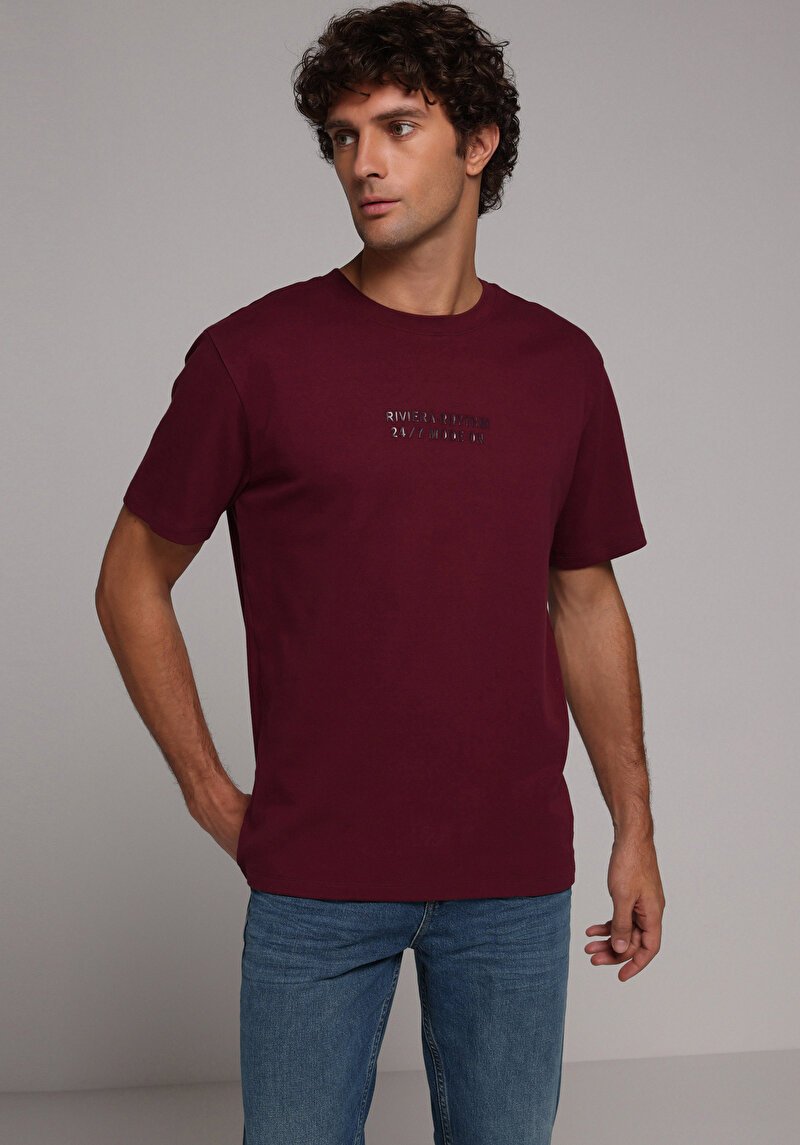 Imagine a Tricou Cu Maneca Scurta De Barbati Mov Comfort Fit  Cl1079721