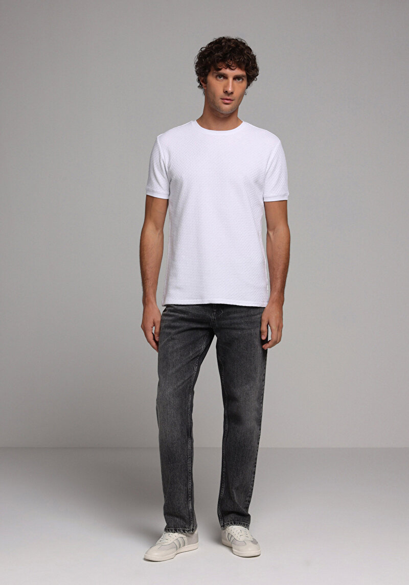 Imagine a Tricou Cu Maneca Scurta De Barbati Alb Regular Fit Cl1077331