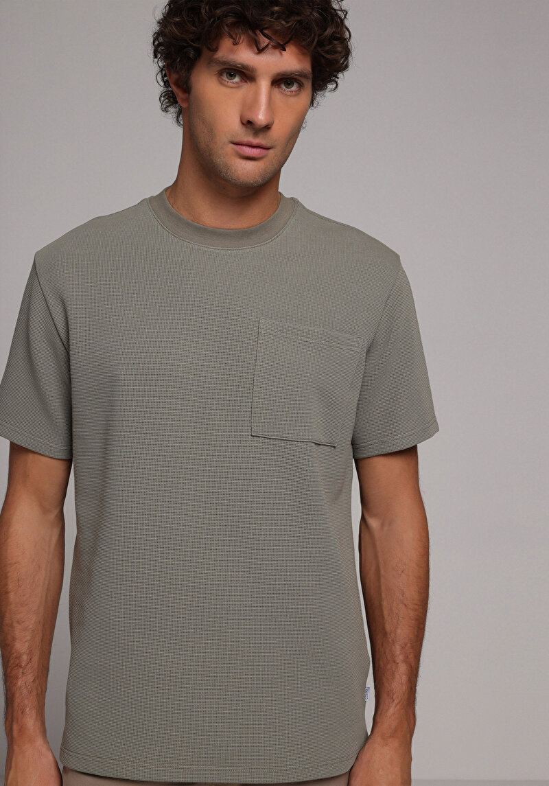 Imagine a Tricou Cu Maneca Scurta De Barbati Verde Comfort Fit Cl1078521