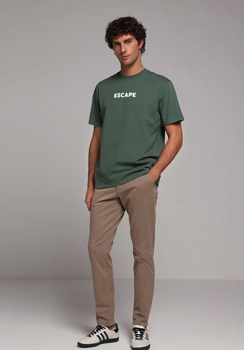 Imagine a Tricou Cu Maneca Scurta De Barbati Verde Comfort Fit Cl1079341